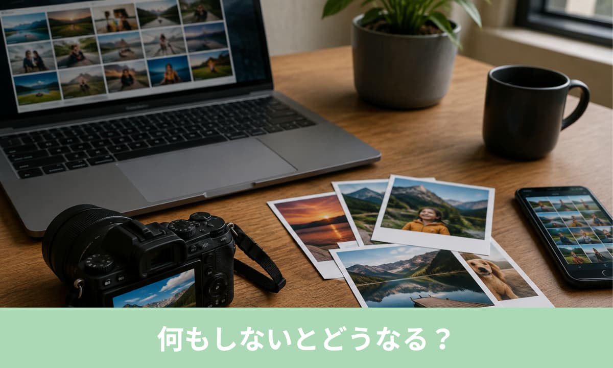 何もしないとどうなる?PCの新しい写真がバックアップされなくなる