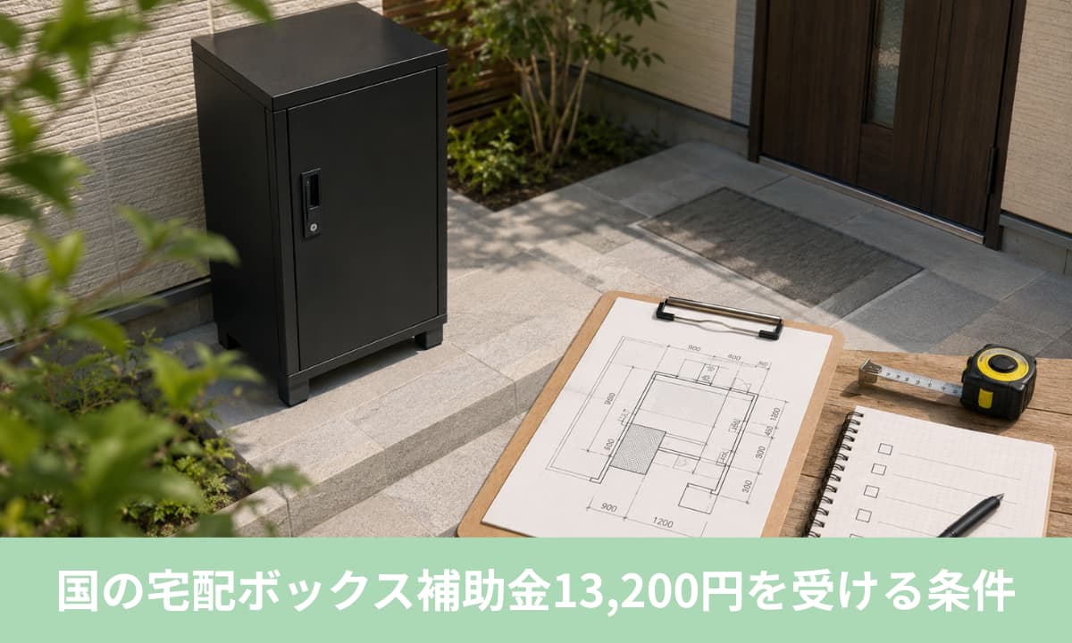 国の宅配ボックス補助金13,200円を受ける条件