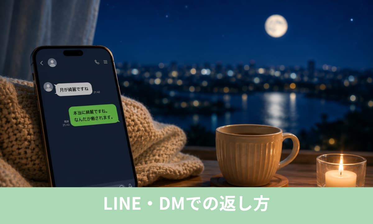 月が綺麗ですねとDM/LINEで言われた時の返し方