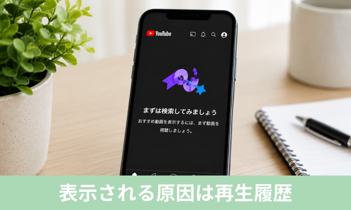 まずは検索してみましょうが表示される原因