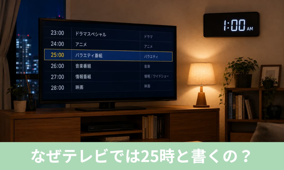 なぜテレビでは翌日1時ではなく25時と書くの？