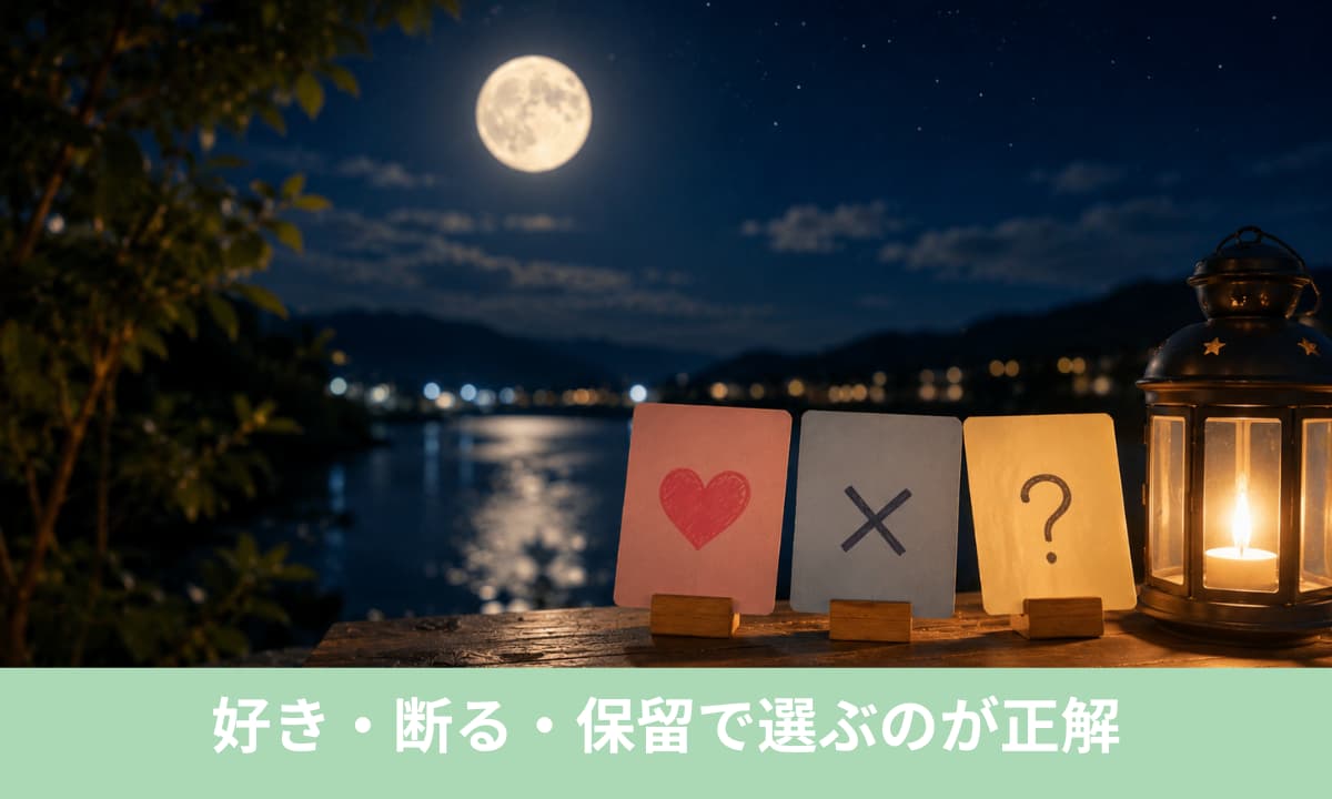 好き・断る・保留別返し