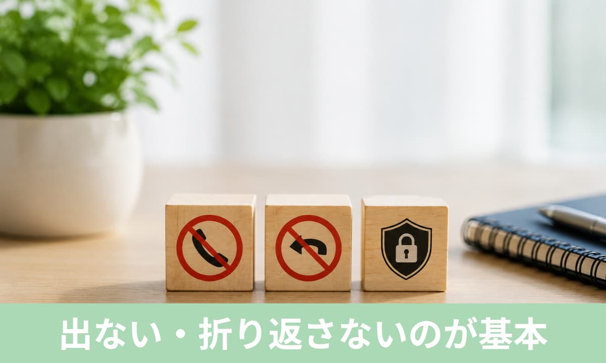 知らない番号は出ない・折り返さない