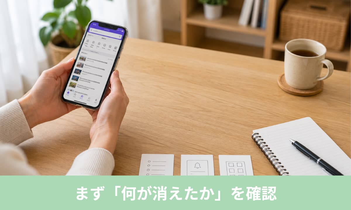 Yahooアプリのお知らせが消えた？まず「何が消えたか」を確認