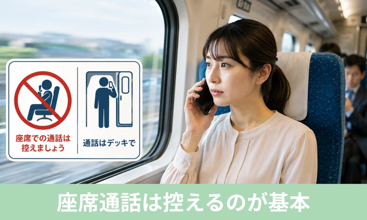 新幹線座席通話は控えるのが基本