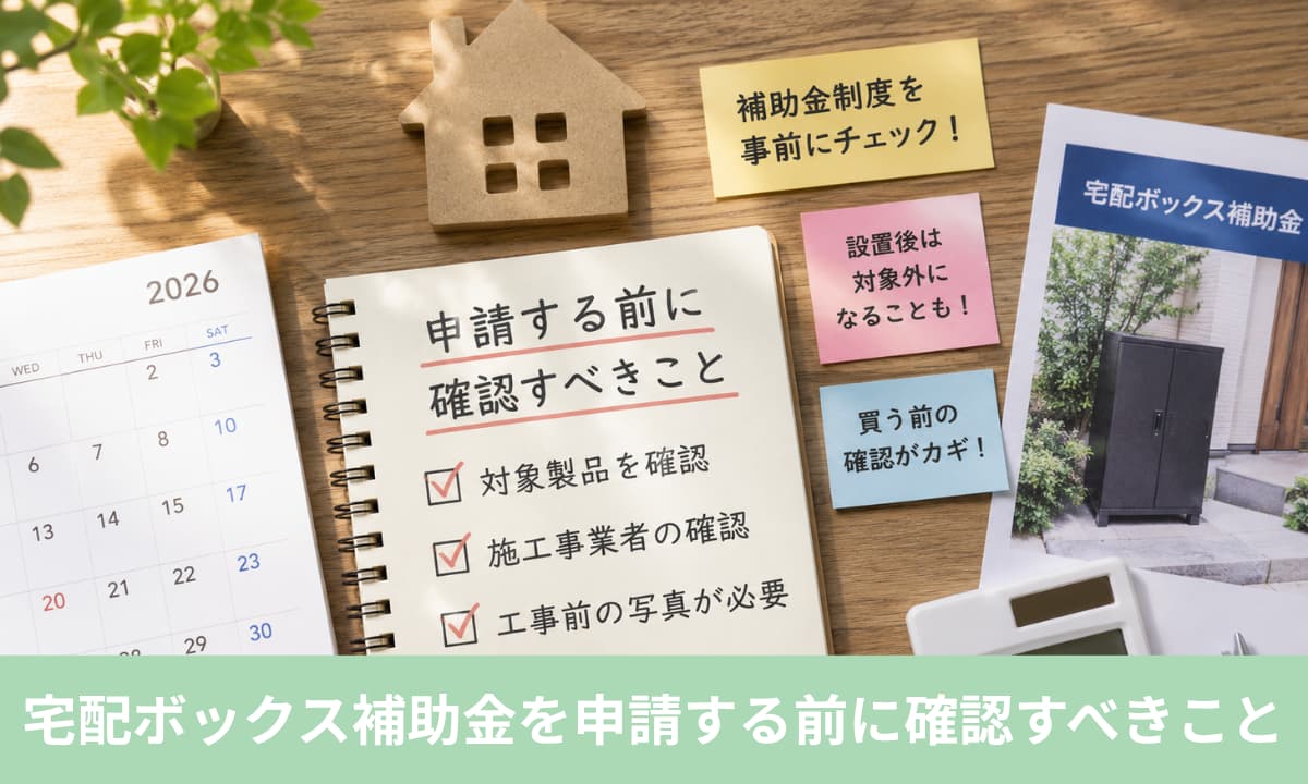 2026年の宅配ボックス補助金を申請する前に確認すべきこと