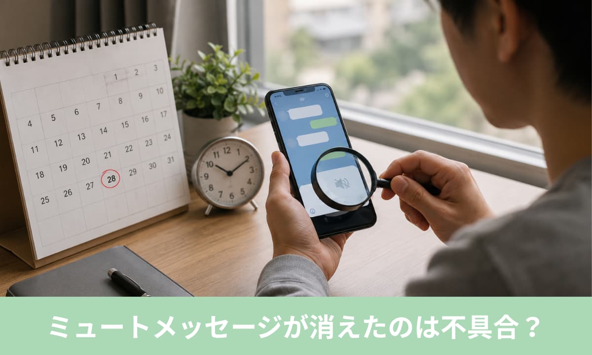 LINEのミュートメッセージが消えたのは不具合?時期で判断が変わる