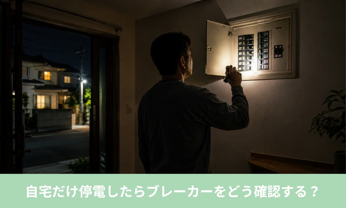 自宅だけ停電したらブレーカーをどう確認する?