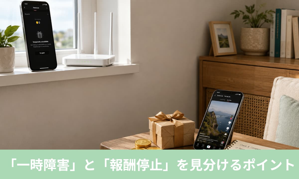 ギフトが消えたときに「一時障害」と「報酬停止」を見分けるポイント