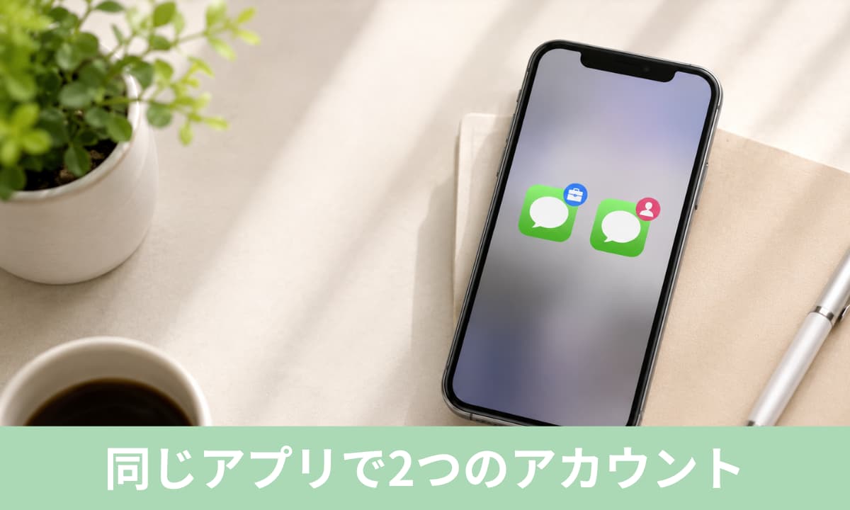 iPhone 同じアプリで2つのアカウント