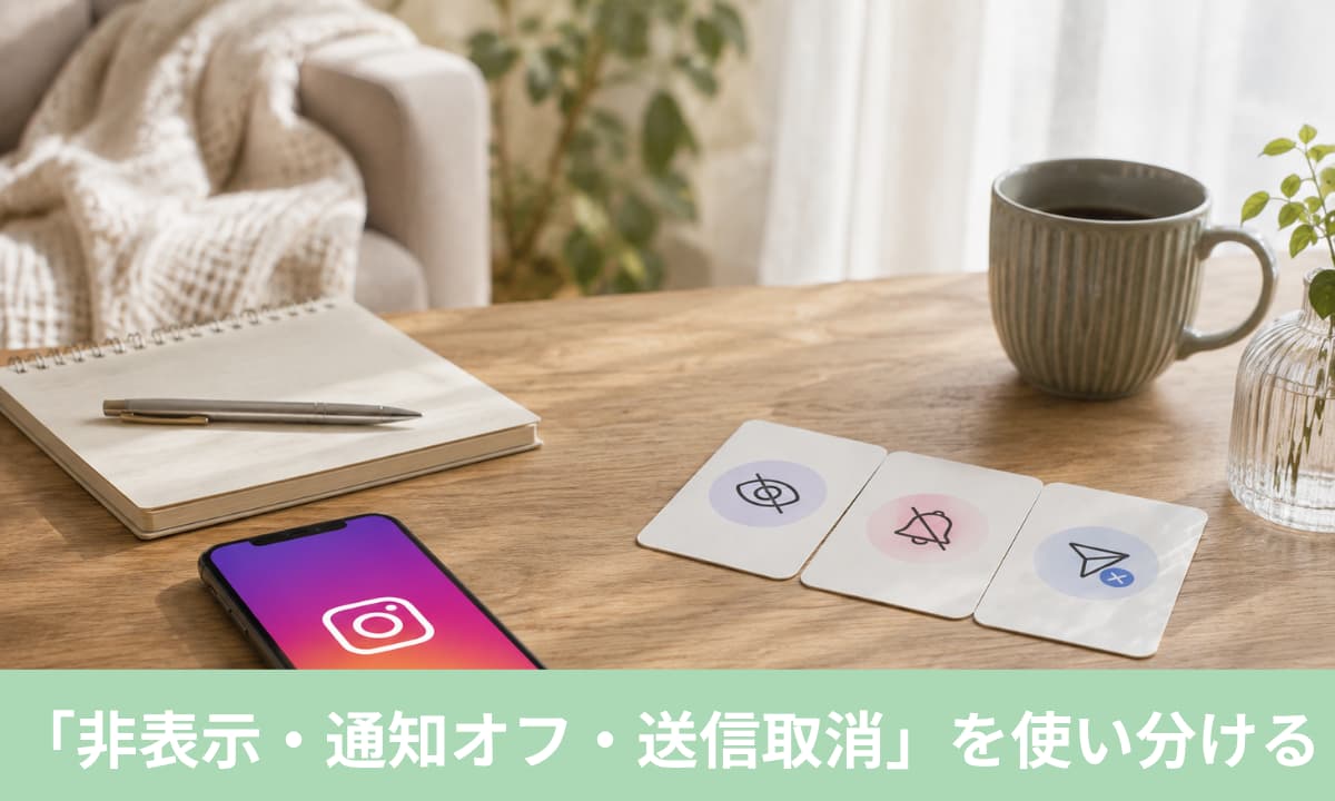 Instagramのインスタントを消したいなら「非表示・通知オフ・送信取消」を使い分ける