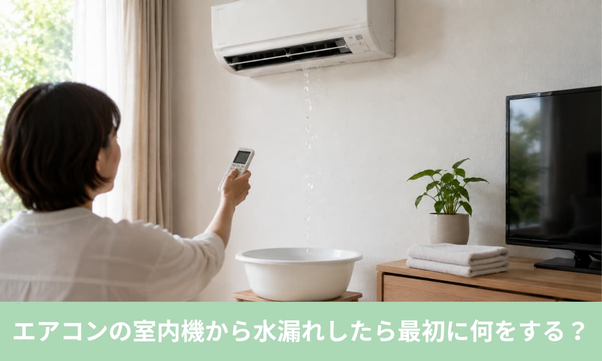 エアコンの室内機から水漏れしたら最初に何をする?