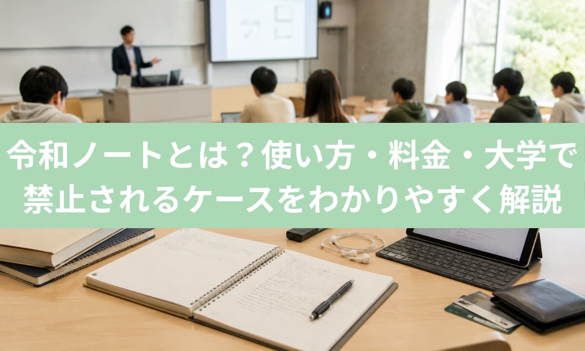 令和ノートとは？使い方・料金・大学で禁止されるケースをわかりやすく解説