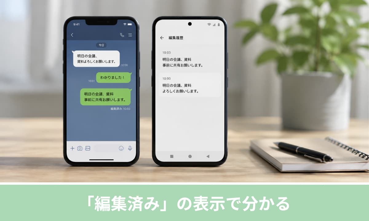 LINEのメッセージ編集は相手にバレる?「編集済み」の表示で分かる