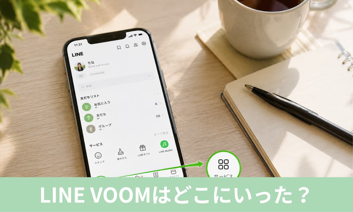 LINE VOOMはどこにいった？現在は「ホーム＞サービス」から開ける