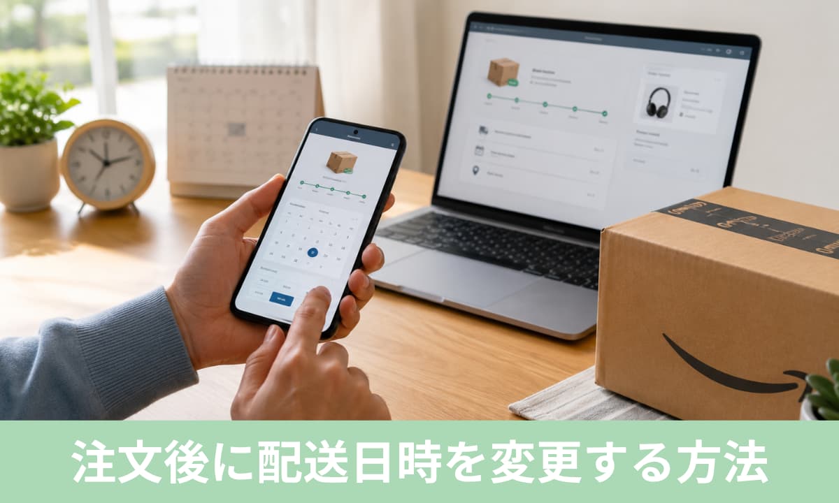 Amazonで注文後に配送日時を変更する方法