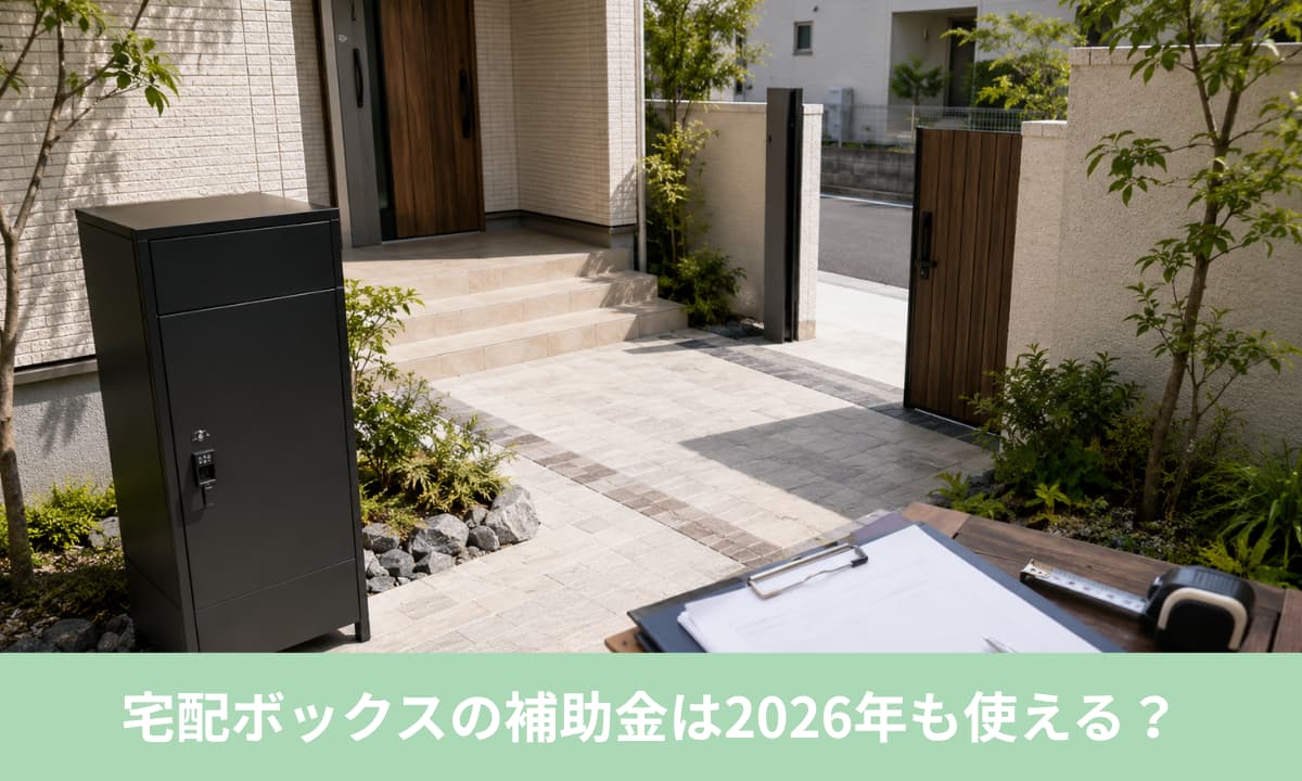 宅配ボックスの補助金は2026年も使える？戸建てで使える制度を結論から解説