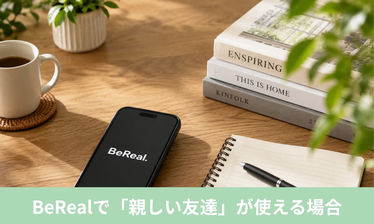 BeRealで「親しい友達」が使える場合の追加・投稿方法