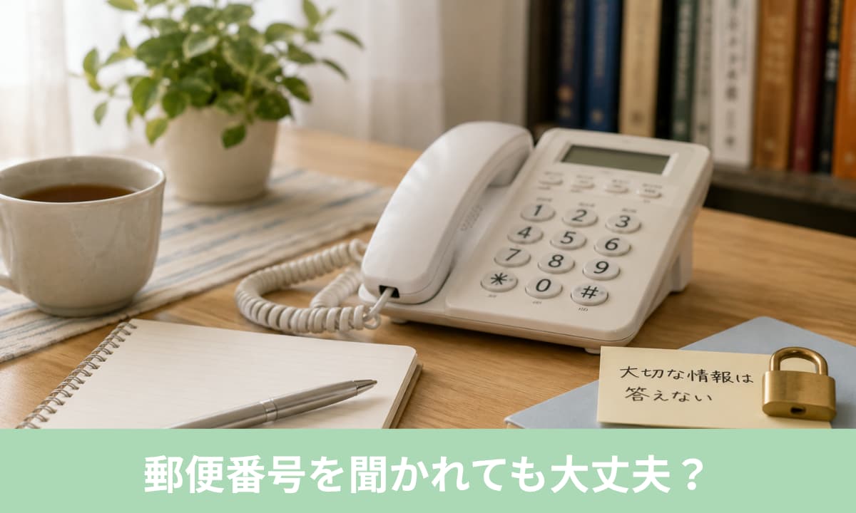 郵便番号を聞かれても大丈夫？答えてはいけない情報との違い