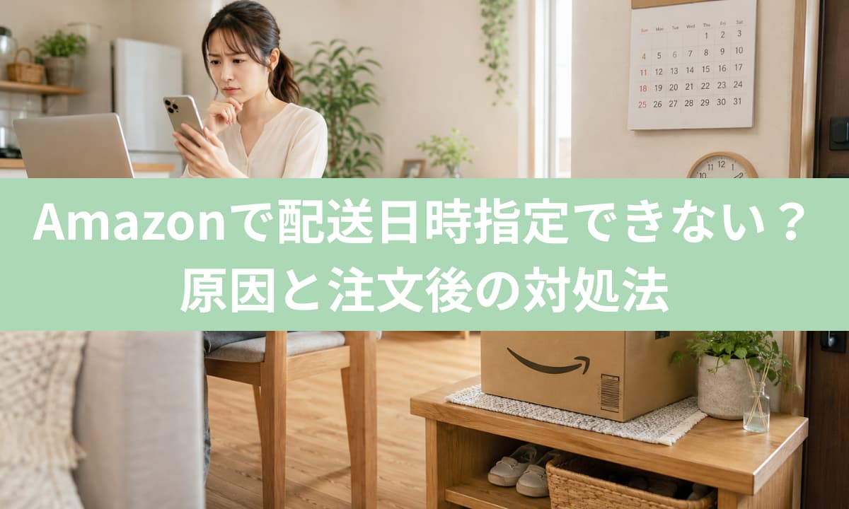 Amazonで配送日時指定できない？原因と注文後の対処法
