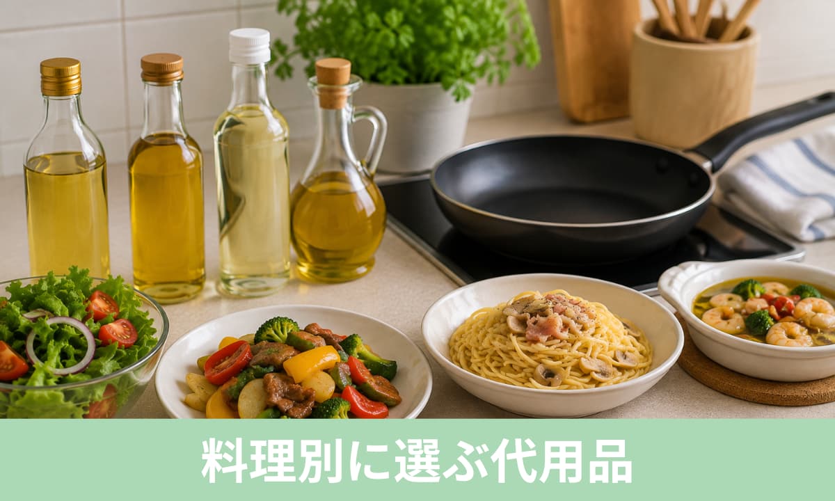 料理別に選ぶオリーブオイルの代用品は？