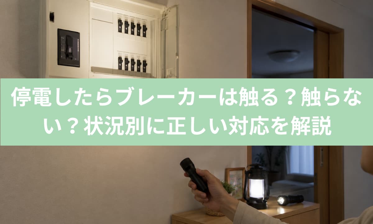 停電したらブレーカーは触る？触らない？状況別に正しい対応を解説
