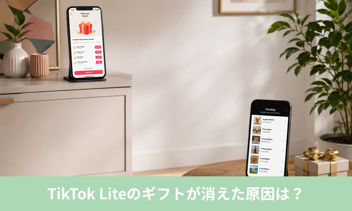 TikTok Liteのギフトが消えた原因は？「トレンド」に変わっても全員終了とは限らない